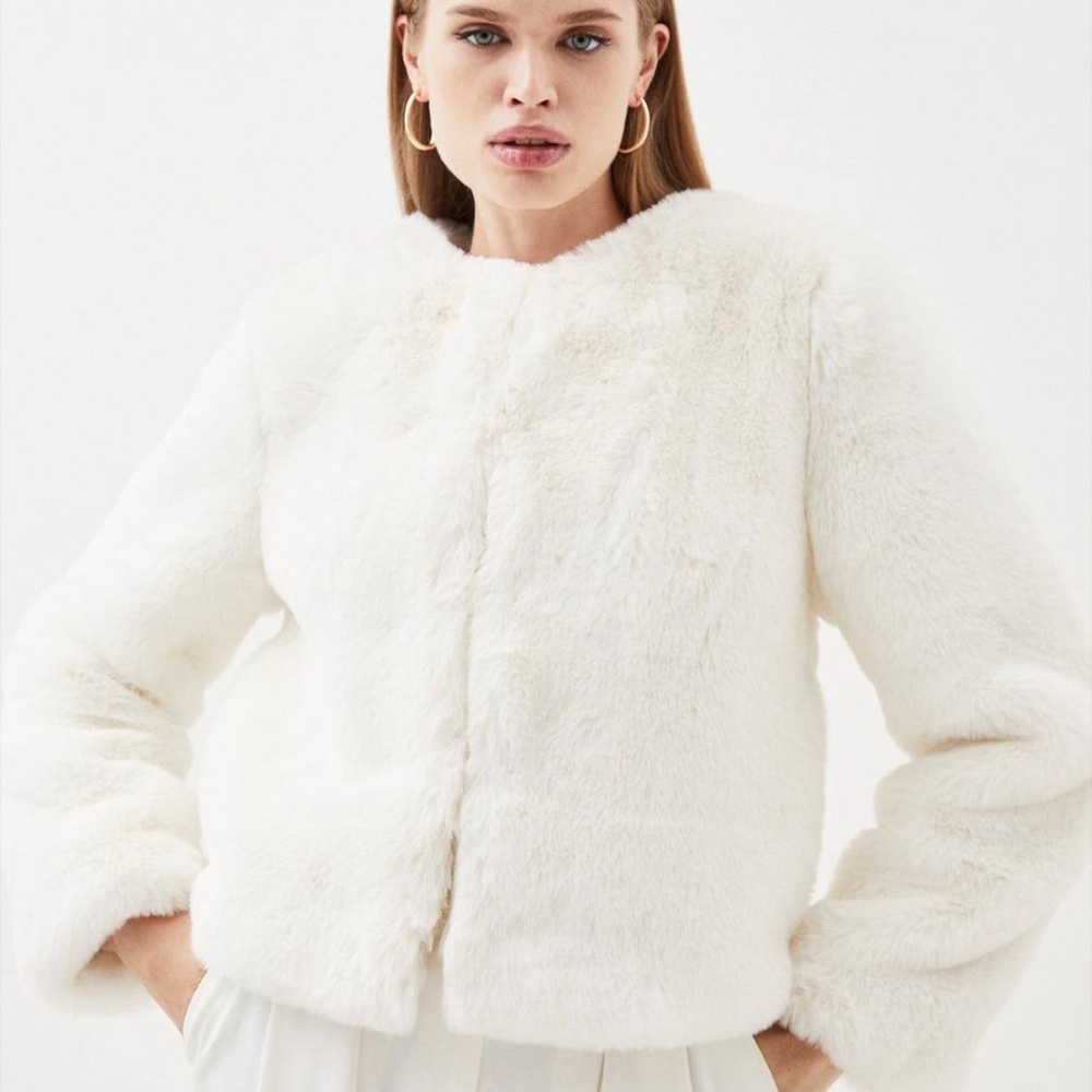 Karen Millen Faux Fur Jacket/Coat
